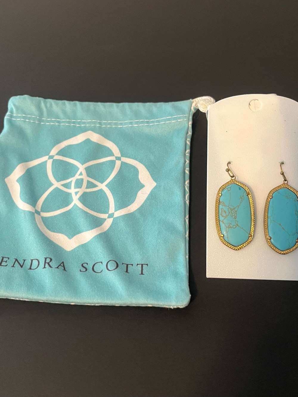 Kendra Scott Turquoise Blue Dangle Earrings